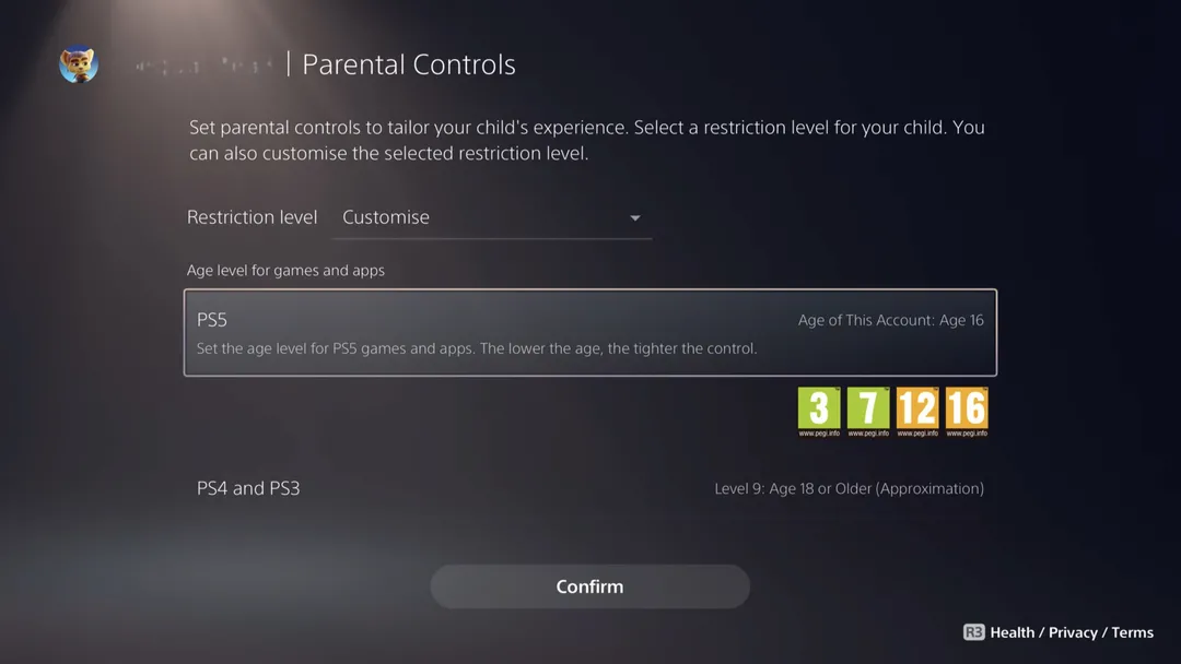 Parental Controls on PlayStation 5