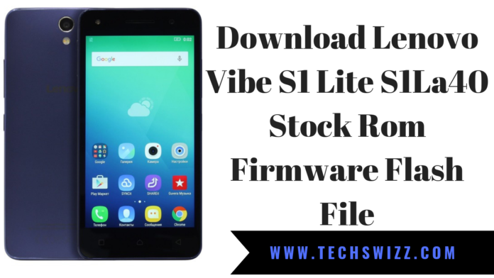 Download Lenovo Vibe S1 Lite S1La40 Stock Rom Firmware Flash File