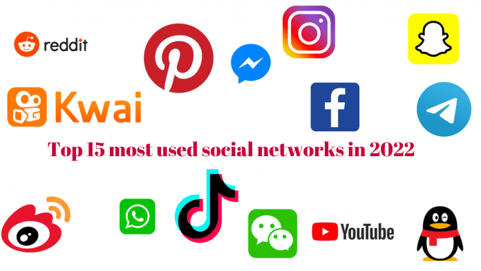 Top 15 most used social networks in 2022